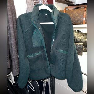 Hit the Slopes Women's Green Fleece Jacket